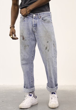 VINTAGE BLUE LEVI'S PAINT 501 JEANS