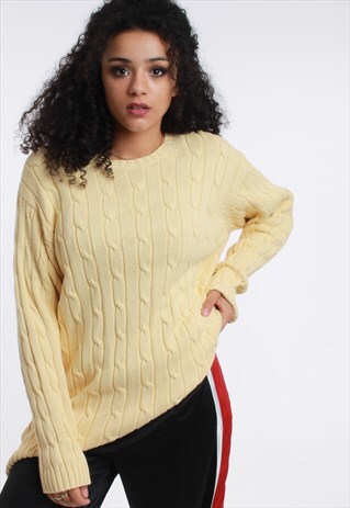 90S LAUREN RALPH LAUREN CABLE KNIT SWEATSHIRT