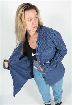 Vintage 90s Tommy Hilfiger Shirt Blue Check