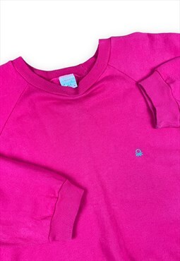 United Colors of Benetton Vintage 90s Pink sweatshirt 