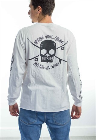 VINTAGE STUSSY LOGO T-SHIRT 90S XL 9