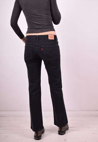 LEVI'S WOMENS VINTAGE JEANS W30 L32 BLACK 90'S