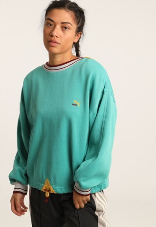 VINTAGE PUMA EMBROIDERED LOGO SWEATSHIRT