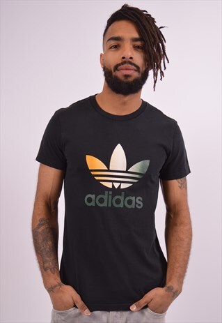 VINTAGE ADIDAS T-SHIRT TOP BLACK