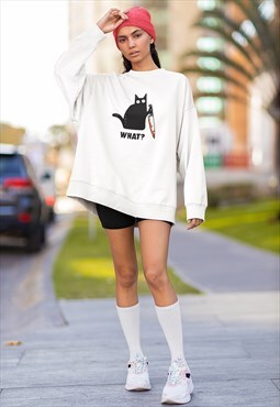 Adolescent clothing what ? design jumper in white