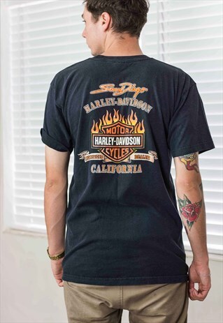 VITAGE HARLEY-DAVIDSON T-SHIRT LOGO 90S L 9.2