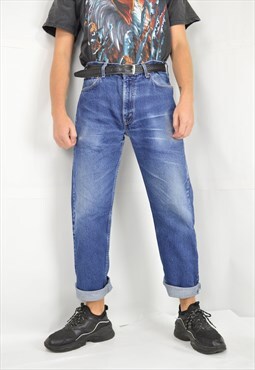 Vintage blue LEVI'S 581 denim straight Jeans trousers {692}
