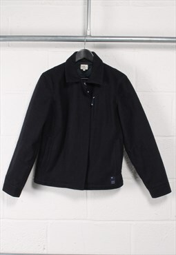 Vintage Calvin Klein Jacket in Navy Wool Bomber Coat Small