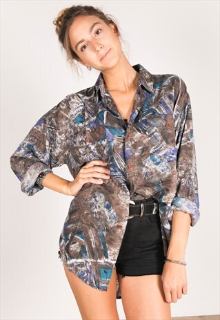 VINTAGE 80S BOYFRIEND SHIRT/ R00203