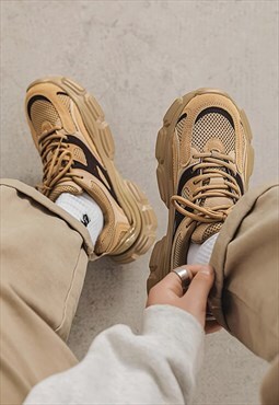 Grunge sneakers chunky sole skater shoes platform trainers 