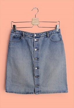 Vintage 90's ESPRIT Denim Skirt Front Buttons