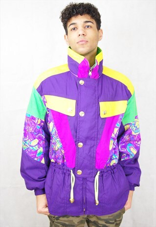 MINT CONDITION CRAZY SKI PUFFER JACKET/WINDBREAKER (1990'S)