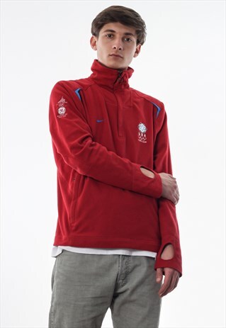 VINTAGE NIKE USA OLYMPIC GAMES PULLOVER JACKET RED