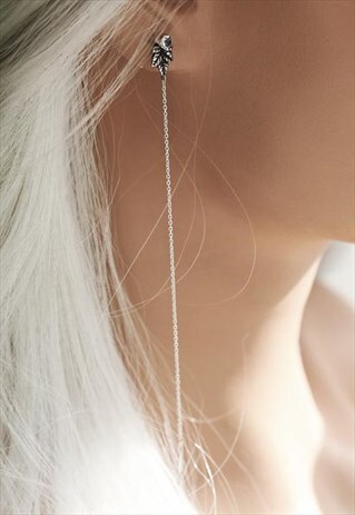 SYLVESTRIS DEUS MOONSTONE THREADER EARRING