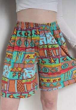Vintage 1980's Crazy Patterned Shorts Multi