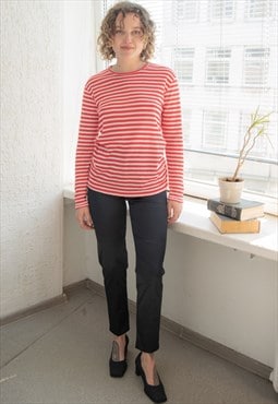 Vintage 80's Red/White Striped Top