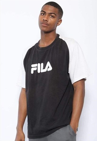 VINTAGE FILA LOGO T-SHIRT BLACK
