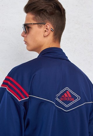 VINTAGE BLUE ADIDAS TRACK JACKET