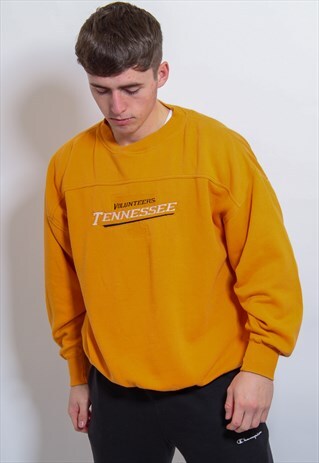 VINTAGE TENNESSE EMBROIDERED USA CREW NECK SWEATER ORANGE L