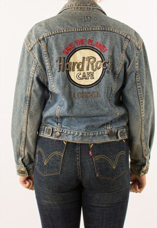 VINTAGE BLUE LEE HARD ROCK CAFE DENIM JACKET 6