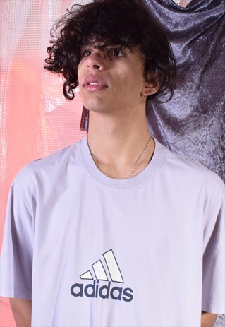 VINTAGE ADIDAS PALE GREY TEE