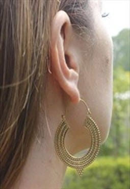 Gold Unique Boho Earrings 
