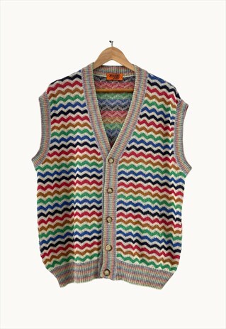 Vintage Missoni Knit Sweater Vest in Multicolour