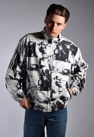 VINTAGE 2000S ADIDAS ALLOVER PRINT TRACK JACKET