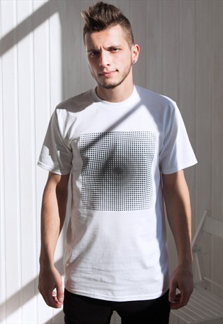 ABSTRACT GEOMETRIC GEOMETRY HEX PATTERN SHIRT MINIMAL PRINT