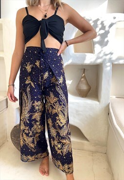 Midnight Purple Wrap Around Trousers