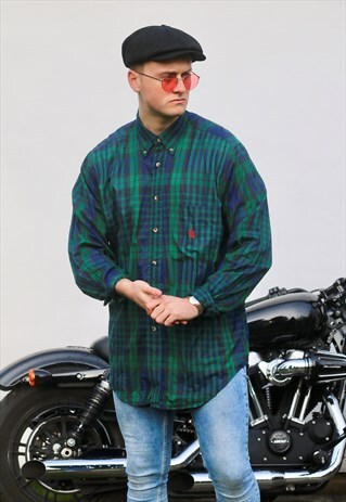 NAUTICA USA 90S BLACK WATCH TARTAN SHIRT