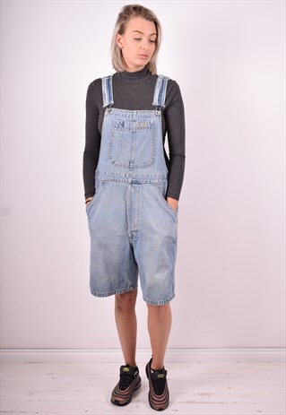 MUSTANG WOMENS VINTAGE DENIM DUNGAREES LARGE BLUE 90'S