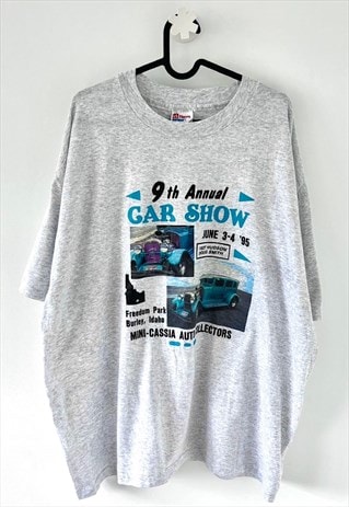 Vintage Hanes 1995 car show grey single stitch T-shirt XXL