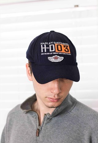VINTAGE HARLEY-DAVIDSON BASEBALL CAP LOGO 90S ONE SIZE 3.0