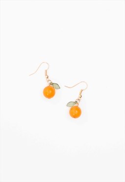 New Orange Dangly Plastic Earrings