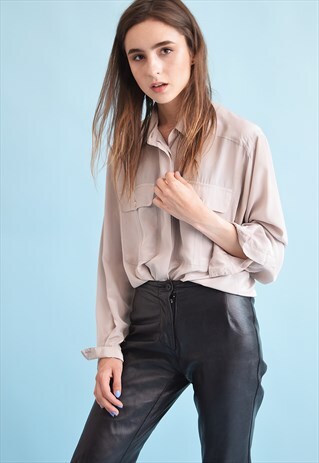 90'S RETRO NEUTRAL MINIMALIST OVERSIZED SHIRT