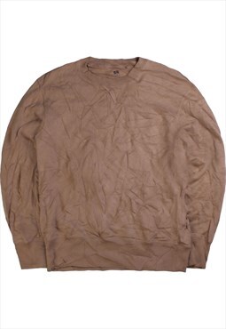 Vintage  Uniqlo Sweatshirt Crewneck Tan Brown Medium