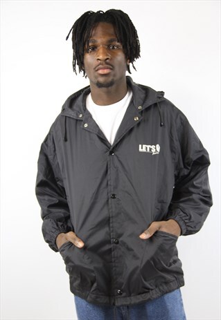 VINTAGE SHELL BLACK SPORTS JACKET