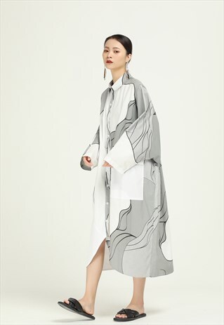 WAVES PRINTED DRESS