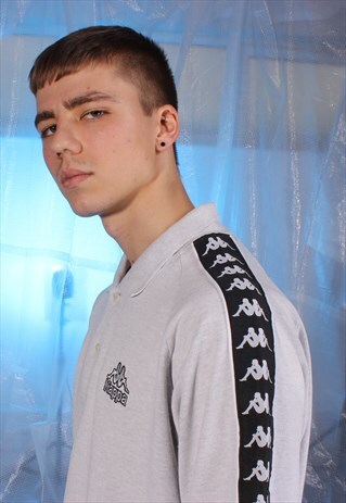 VINTAGE KAPPA GREY POLO SHIRT