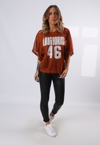OVERSIZED T-SHIRT SPORT JERSEY TOP FOOTBALL UK 10 - 12 (AQ4O