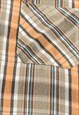 VINTAGE SHIRT 90S GRUNGE CHECKED BROWN PLAID OVERSIZED SHIRT