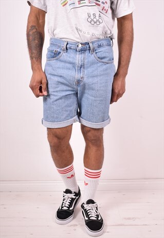LEVI'S MENS VINTAGE DENIM SHORTS W33 BLUE 90S
