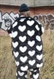 HEART FLEECE GILET HANDMADE SLEEVELESS Y2 LOVE VEST JACKET 