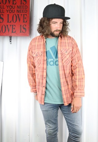 VINTAGE CHECK FLANNEL OVERSIZED GRUNGE INDI SHIRT