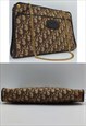 VINTAGE DIOR CD OBLIQUE MONOGRAM WALLET REWORKED, WOC, BROWN