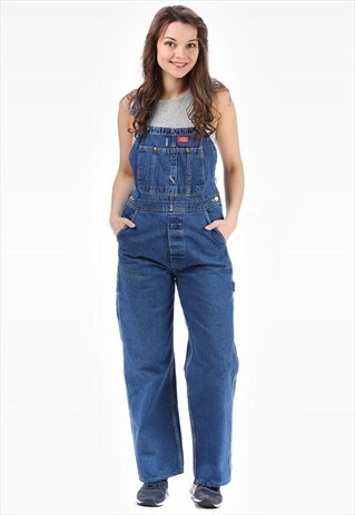 DENIM DUNGAREES 90S OVERALLS BAGGY