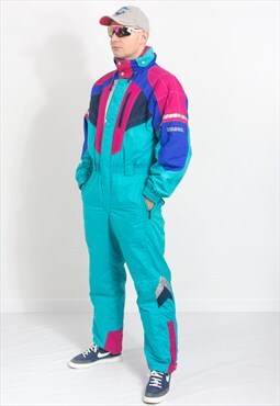 DIADORA Vintage ski suit multi color jumpsuit one piece