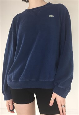 Vintage Y2k Lacoste Navy Sweatshirt 90s