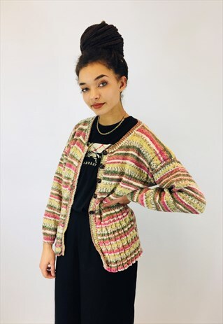 GORGEOUS FLORAL BOHO KNITTED CARDIGAN